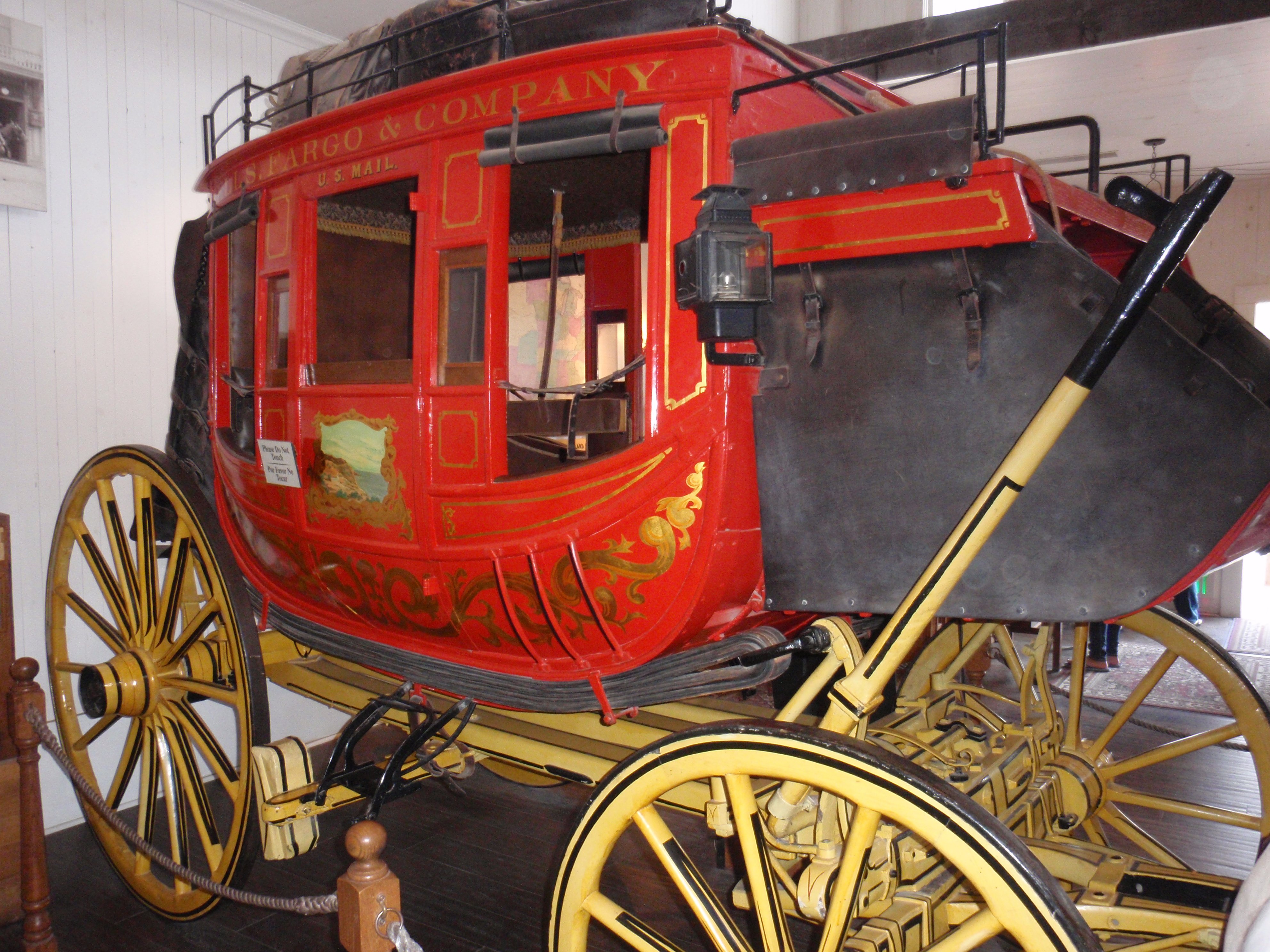 Wells Fargo Concord stagecoach. April 2012 photo by James Ulvog.