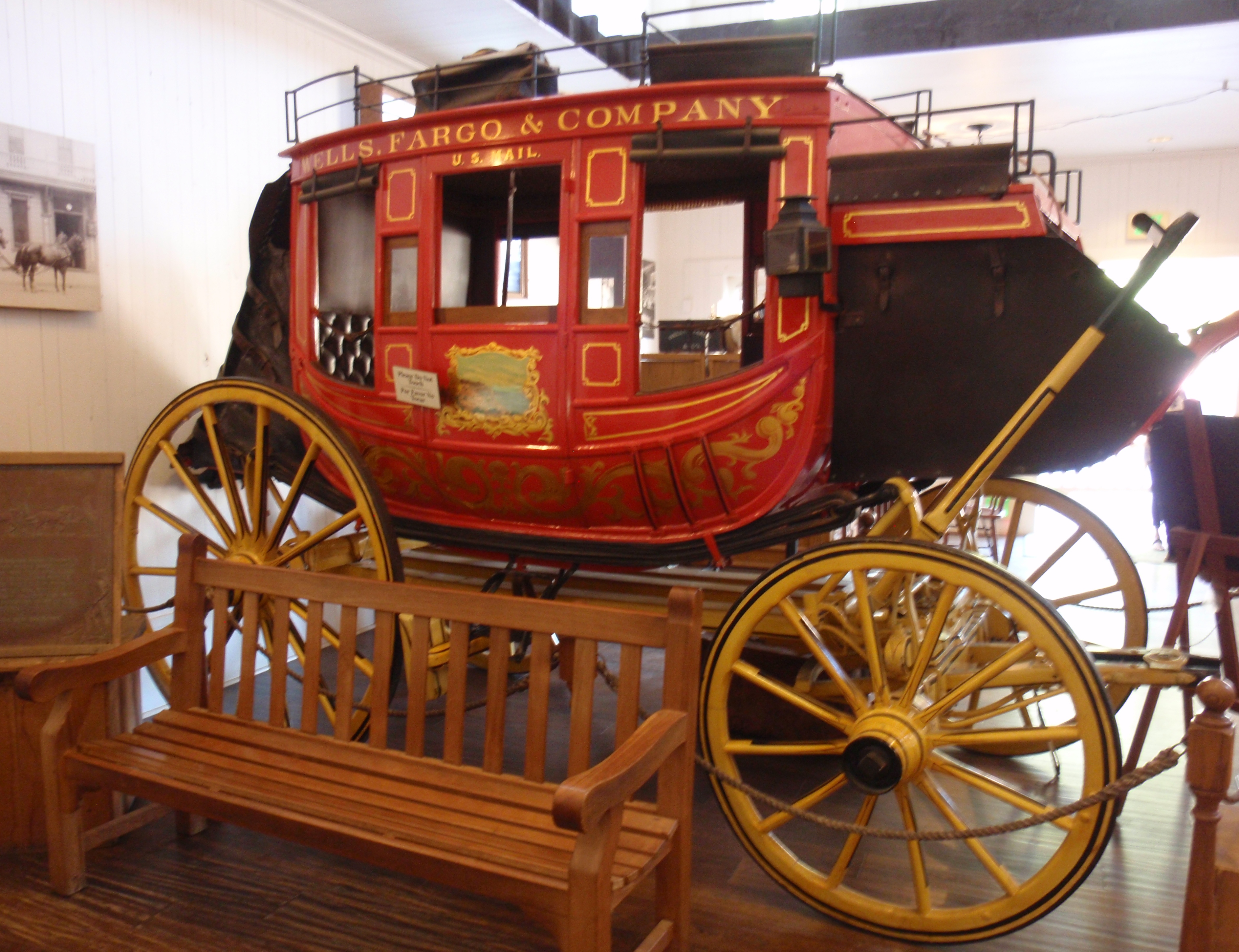 October 2016 photo at Wells Fargo's museum in San Diego by James Ulvog. 